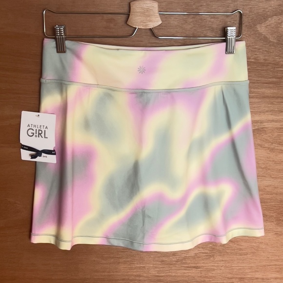 NWT Athleta Girl Goal Getter Short size XXL/16 athletic pastel pink yellow green - Picture 4 of 7